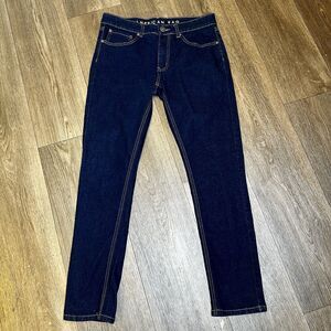 American Rag Men's Blue Denim Jeans 30 X 30 Straight Fit Stretch Mid Rise